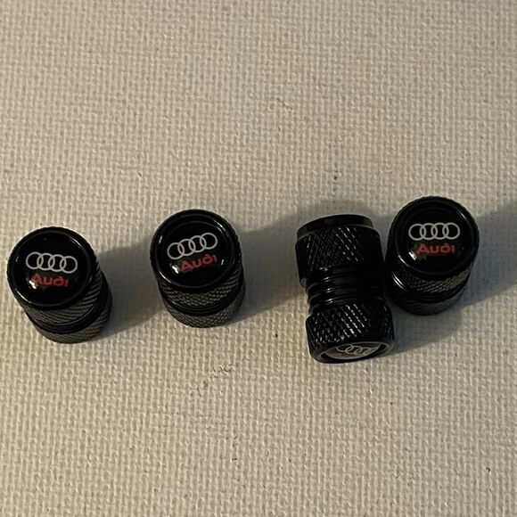 Audi valve Stem caps in Black set of 4 NWT - Picture 4 of 5